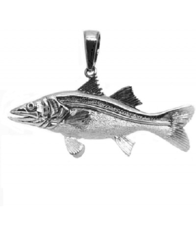 10.0g Sterling Silver SNOOK FISH 3D Solid Pendant, Made in USA $30.55 Pendants