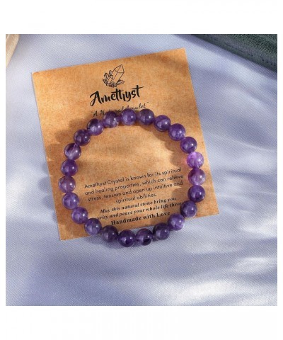 10 Pcs Crystal Necklace and Amethyst Beaded Bracelet $14.68 Necklaces