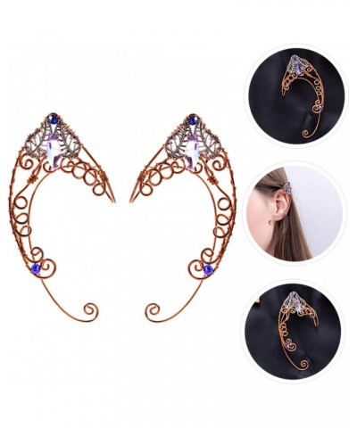 1 Pair Vintage Elf Ear Clip Pixie Ears Jewelry Fairy Elf Ears Elf Ear Cuffs Clip Earrings for Women Elven Women's Jewelry Cos...