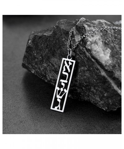 David of Star Necklace for Men Women, Jewish Star Pendant Necklace Stainless Steel Hebrew Amulet Jewelry, Gift Box 09. Name C...