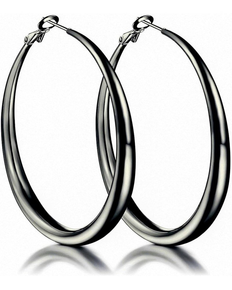 Sterling Silver Hoop Earrings for Women S925 Silver Hoop Earrings Large Thick Silver Hoop Earrings Hypoallergenic Big Silver ...