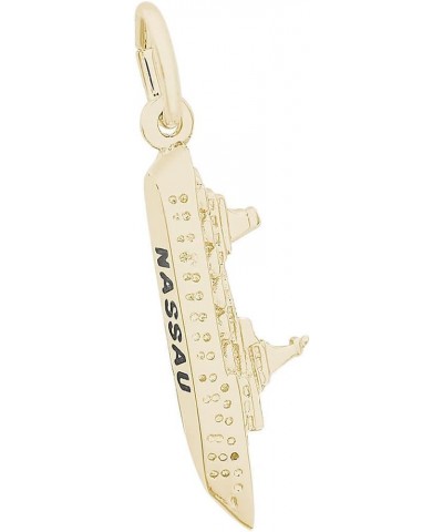 Rembrandt Nassau Cruise Ship 3D Charm 10K Yellow Gold $12.30 Bracelets