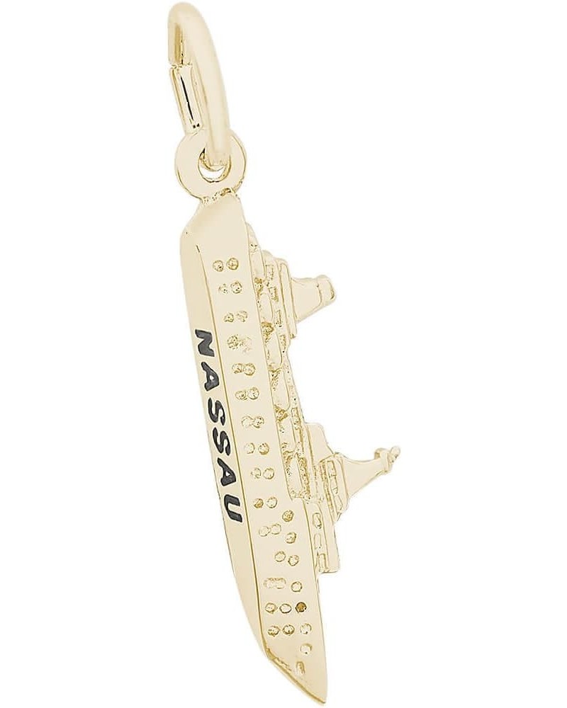 Rembrandt Nassau Cruise Ship 3D Charm 10K Yellow Gold $12.30 Bracelets