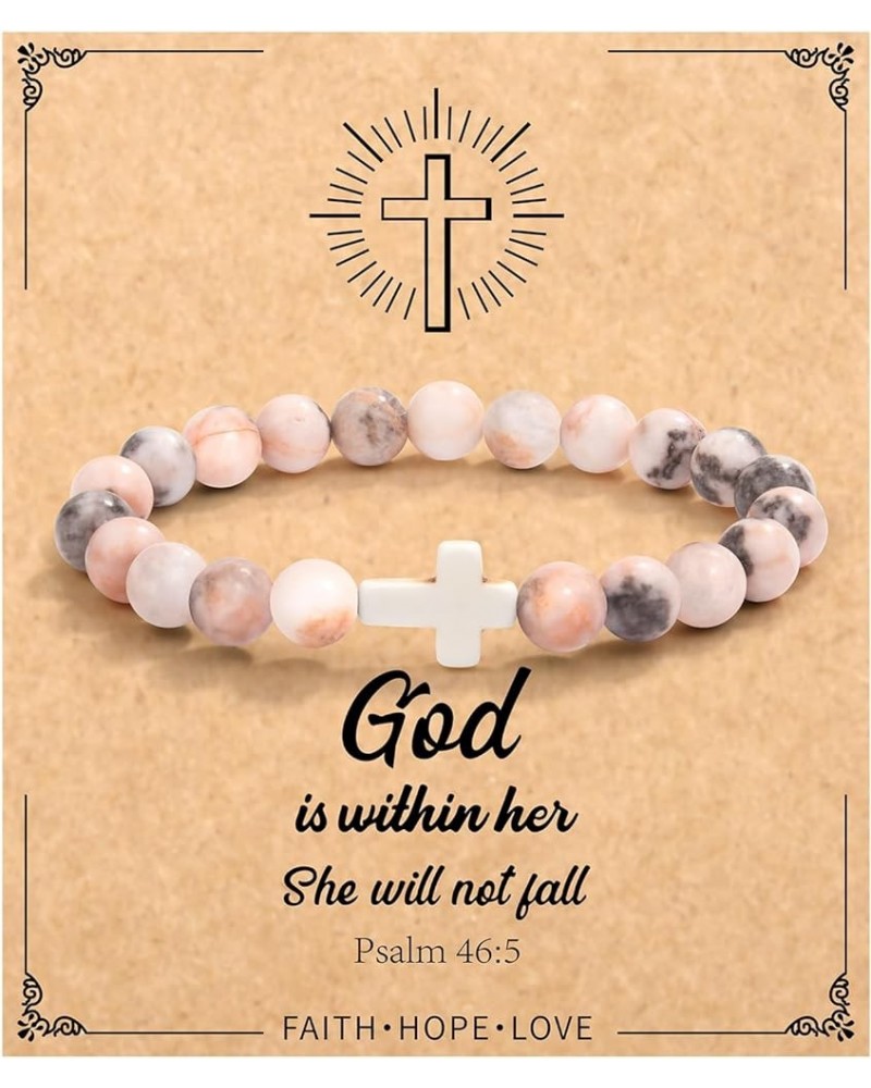 Christian Gifts for Women, Easter Baptism Gifts for Girls Teen, First Communion Confirmation Gifts Religious Cross Bracelet C...