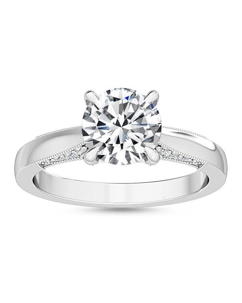 1-5 Carat (ctw) White Gold Round Cut LAB GROWN Diamond Solitaire Engagement Ring (Color H-I Clarity VS1-VS2) 9.5 White Gold $...