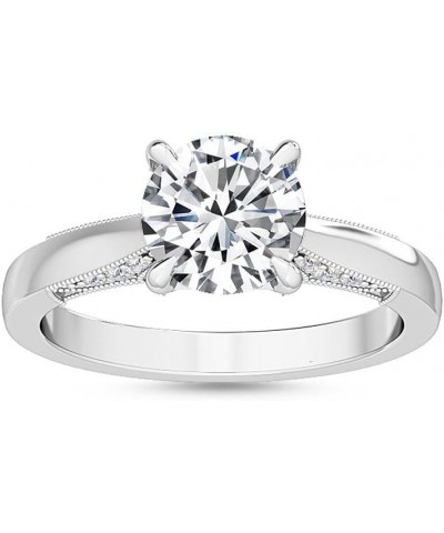 1-5 Carat (ctw) White Gold Round Cut LAB GROWN Diamond Solitaire Engagement Ring (Color H-I Clarity VS1-VS2) 9.5 White Gold $...