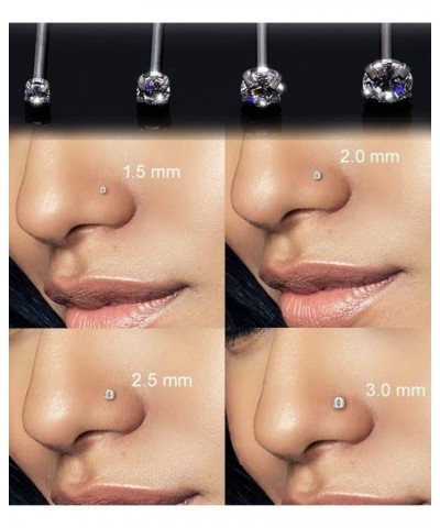 Nose Rings Studs L Nose Rings Screw Nose Rings Nose Bone Studs for Women 18g 20g 22g 14K Gold Plated 8pcs 18g Silver L Shaped...