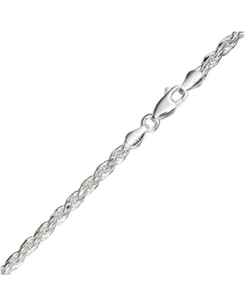 Sterling Silver Diamond-Cut Rope Chain 1mm-6mm Made in Italy Solid 925 Womens Mens Necklace 16-30 3.5mm-16 $11.20 Necklaces