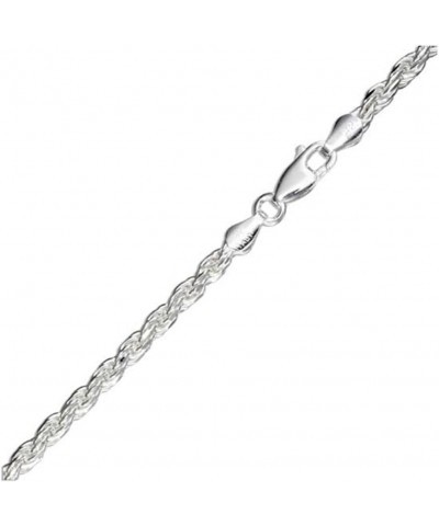 Sterling Silver Diamond-Cut Rope Chain 1mm-6mm Made in Italy Solid 925 Womens Mens Necklace 16-30 3.5mm-16 $11.20 Necklaces