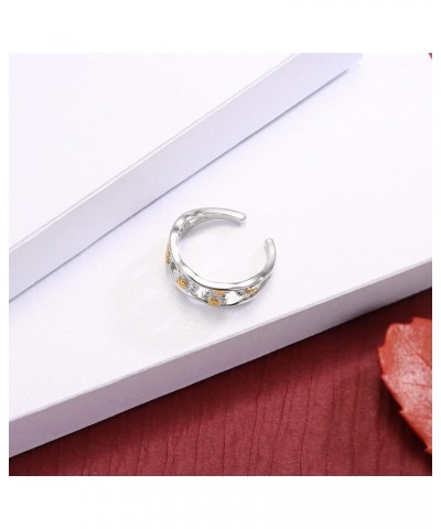 925 Sterling Silver Toe Ring for Women Teen Girls Daisy Flower Adjustable Mid Finger Rings Summer Vacation Ocean Beach $9.49 ...