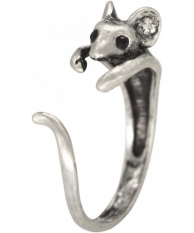 Little Mouse Ring - Mouse Ring Adjustable Animal Wrap Ring Vintage Silver Tone | Gold Tone (Sliver) $8.25 Rings