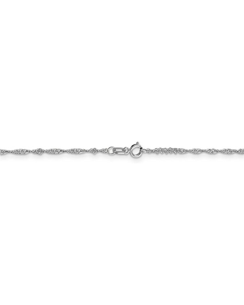 14k White Gold Singapore Chain Necklace Bracelet or Anklet 8.0 Inches 1.4 mm $63.90 Necklaces