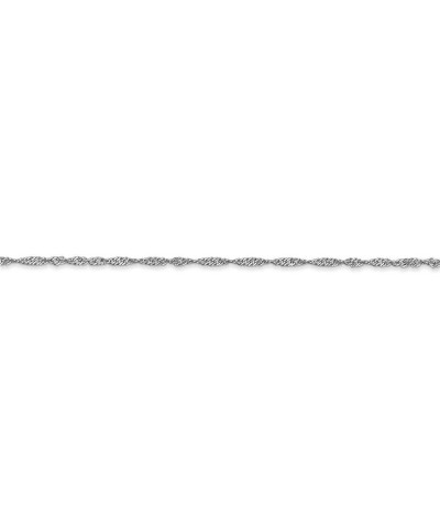 14k White Gold Singapore Chain Necklace Bracelet or Anklet 8.0 Inches 1.4 mm $63.90 Necklaces