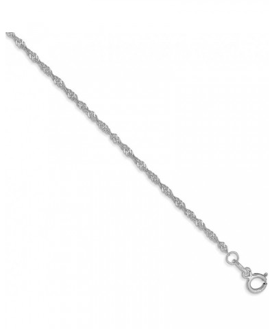 14k White Gold Singapore Chain Necklace Bracelet or Anklet 8.0 Inches 1.4 mm $63.90 Necklaces