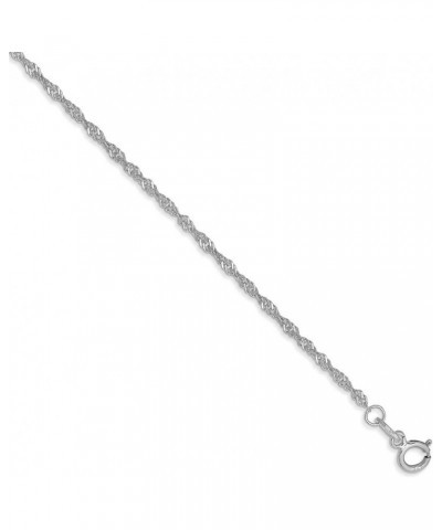 14k White Gold Singapore Chain Necklace Bracelet or Anklet 8.0 Inches 1.4 mm $63.90 Necklaces