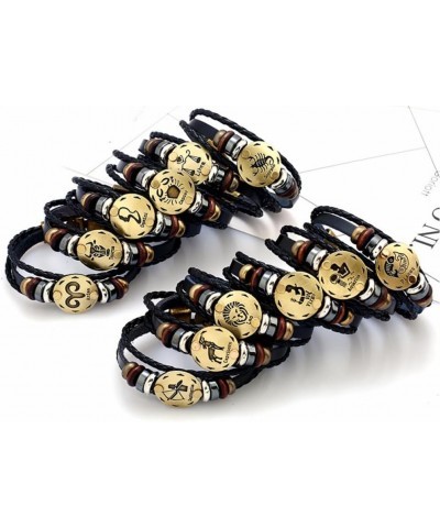 Alloy Leather Bracelet and Alloy Necklace with 12 Constellation Zodiac for Women Men Libra Wrist circumference 8.8 inch/22.5c...