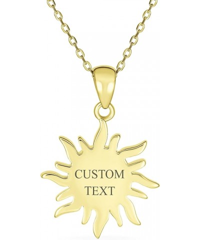 Personalized Irradiance Summer Beach Fun Created Golden Yellow Orange Fire Opal Flaming Sunshine Star Sunburst Necklace Penda...