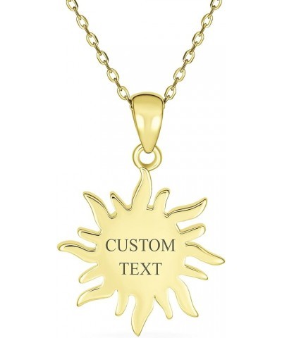 Personalized Irradiance Summer Beach Fun Created Golden Yellow Orange Fire Opal Flaming Sunshine Star Sunburst Necklace Penda...