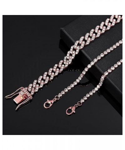 3 Pcs Anklets Bracelet for Women Adjustable Diamond Tennis Anklets for Girl Valentine's Day Wedding Rose Gold 9 Inch $10.07 A...