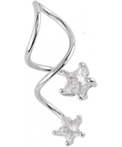 Belly Button Ring Navel Spiral Star Body Jewelry Dangle 14 White $11.26 Body Jewelry