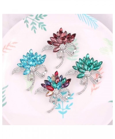 Women's Austrian Crystal Brooch Wedding Flower Leaf Bouquet Brooch Green $9.53 Others