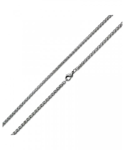 Stainless Steel Unisex Spiga Wheat Braided Chain Necklace - 3.4mm and 4.0 Milimeter 3.4MM 22.0 Inches $13.14 Necklaces