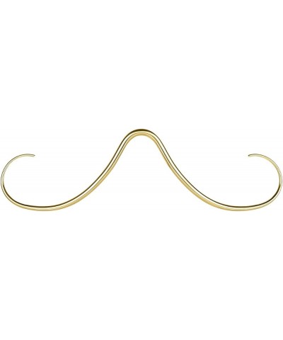 14G Septum Ring Mustache Nose Rings, Stainless Steel Christmas Nose Ring for Women Men, Gold Over Black Mustache Septum Pierc...