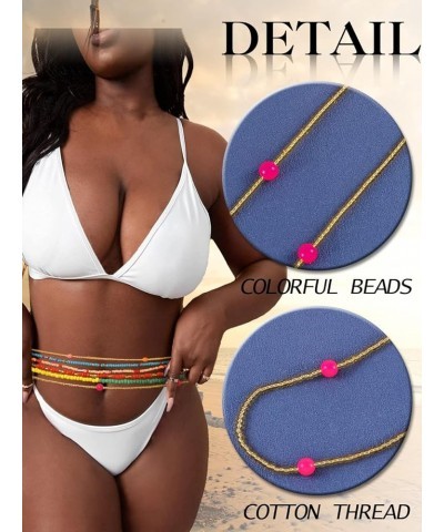 50inch Plus Size African Waist Beads Belly Chain Non-Stretching Tie-on Bead Jewelry Accessories for Women and Girls 47 $7.14 ...