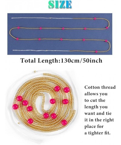 50inch Plus Size African Waist Beads Belly Chain Non-Stretching Tie-on Bead Jewelry Accessories for Women and Girls 47 $7.14 ...