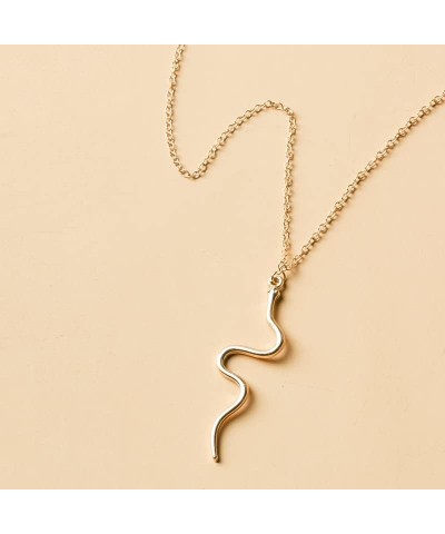 Vivid 3D Snake Rings Simple Open Ring Adjustable personality Animal Jewelry for Women Girls Necklace Gold $5.50 Rings