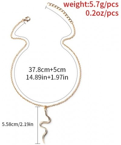 Vivid 3D Snake Rings Simple Open Ring Adjustable personality Animal Jewelry for Women Girls Necklace Gold $5.50 Rings