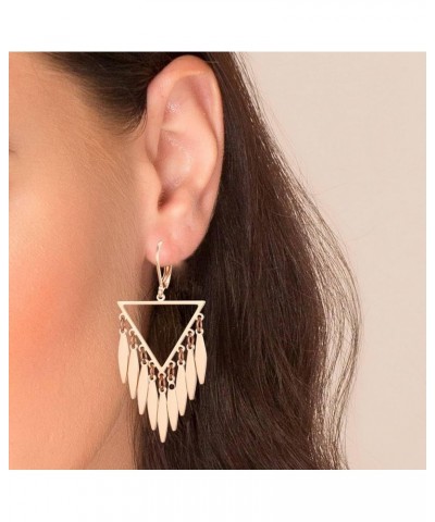 Cut-out Dangling Chandelier Earrings, Drop Dangled Earring Dangling Geometric Shape Tassel Earrings TRIANGLE-GOLD $9.87 Earrings