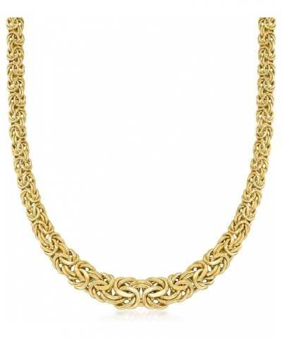 14kt Yellow Gold Graduated Byzantine Necklace 16.0 Inches $880.00 Necklaces