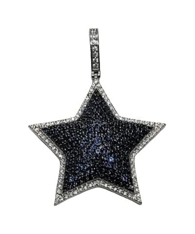 Animas Jewels 2.50 Ct Round Cut Created Blue Sapphire and Diamond Star Charm Pendant Real 925 Sterling Silver $57.39 Necklaces