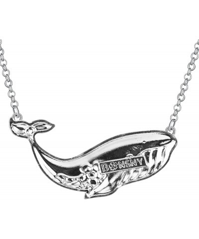 Signature Ocean Collection "TESS" Statement Alloy Chain Enamel WHALE Pendant Necklace 18 Multicolor $8.32 Necklaces