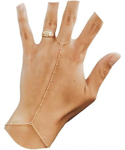 Simple Ring Bracelet Hand Chain for Women Girls Jewelry Pretty Dainty 2023300 Gold $6.88 Bracelets