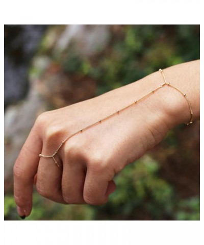 Simple Ring Bracelet Hand Chain for Women Girls Jewelry Pretty Dainty 2023300 Gold $6.88 Bracelets