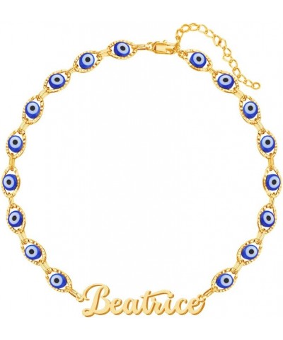 Evil Eye Necklaces for Women Name Necklace Choker Necklace for Women 18K Gold Plated Evil Eye Jewelry for Women Girls Name Ne...