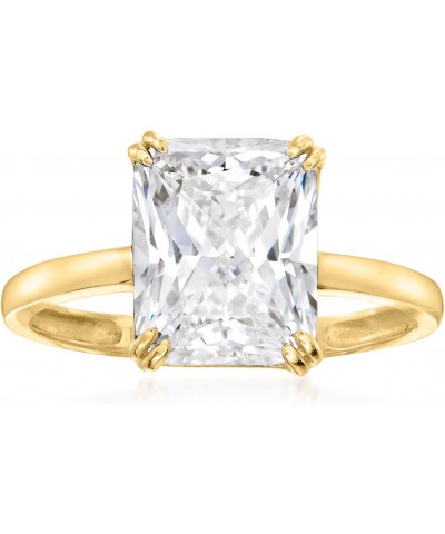 4.25 Carat CZ Solitaire Ring in 14kt Yellow Gold $109.36 Rings