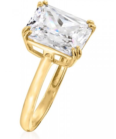 4.25 Carat CZ Solitaire Ring in 14kt Yellow Gold $109.36 Rings