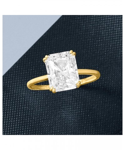 4.25 Carat CZ Solitaire Ring in 14kt Yellow Gold $109.36 Rings