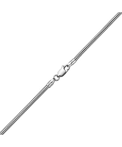 925 Sterling Silver 2MM or 2.5MM Round Flexible Snake Chain Necklace - Sizes 16-30" available 2MM 30.0 Inches $29.62 Necklaces