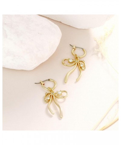 Gold Bow Earrings for Women Small Classic Ribbon Bowknot Earrings Birthday Christmas Holiday Gifts for Women Girls D-bow $11....