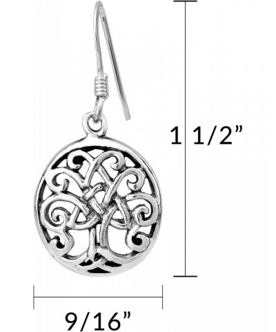 WithLoveSilver 925 Sterling Silver Oval Cut Out Celtic Trinity Tree of Life Dangle Earrings $20.19 Earrings