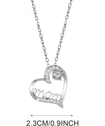 Heart Necklace for Women Beating Love Heart Necklace Shiny Zirconia Dancing Diamond Adjustable Chain Necklace for Women Girls...