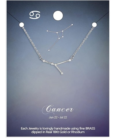 12 Constellation Necklace CZ Horoscope Zodiac Astrology Pendant Charm Chain Necklace for Women Teen Girl Birthday Gift 16 + 2...