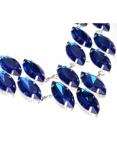 Fashion Jewelry Charm Glass Crystal Rhinestone Choker Collar Statement Pendant Bib Necklace Blue $13.19 Necklaces