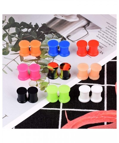 24pcs-100pcs Colorful Silicone Ear Gauges Double Flared Ear Tunnels Set Stretchers Expander Ear Piercing Jewelry 100pcs, 0G $...