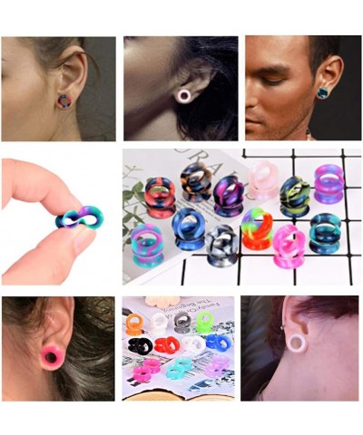 24pcs-100pcs Colorful Silicone Ear Gauges Double Flared Ear Tunnels Set Stretchers Expander Ear Piercing Jewelry 100pcs, 0G $...