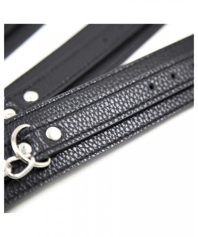 Stylish Adjustable Leather Bracelet - Your Perfect Ankle Bracelet with Metal Connect Chain for a Dazzling Club Look Black Bra...